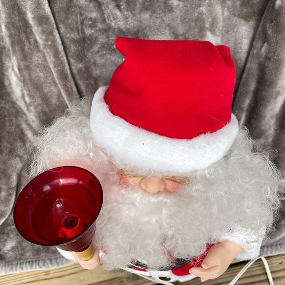 Vintage Telco Christmas Motionettes Santa Claus w/ Bell 1980s Animated READ - Picture 9 of 16